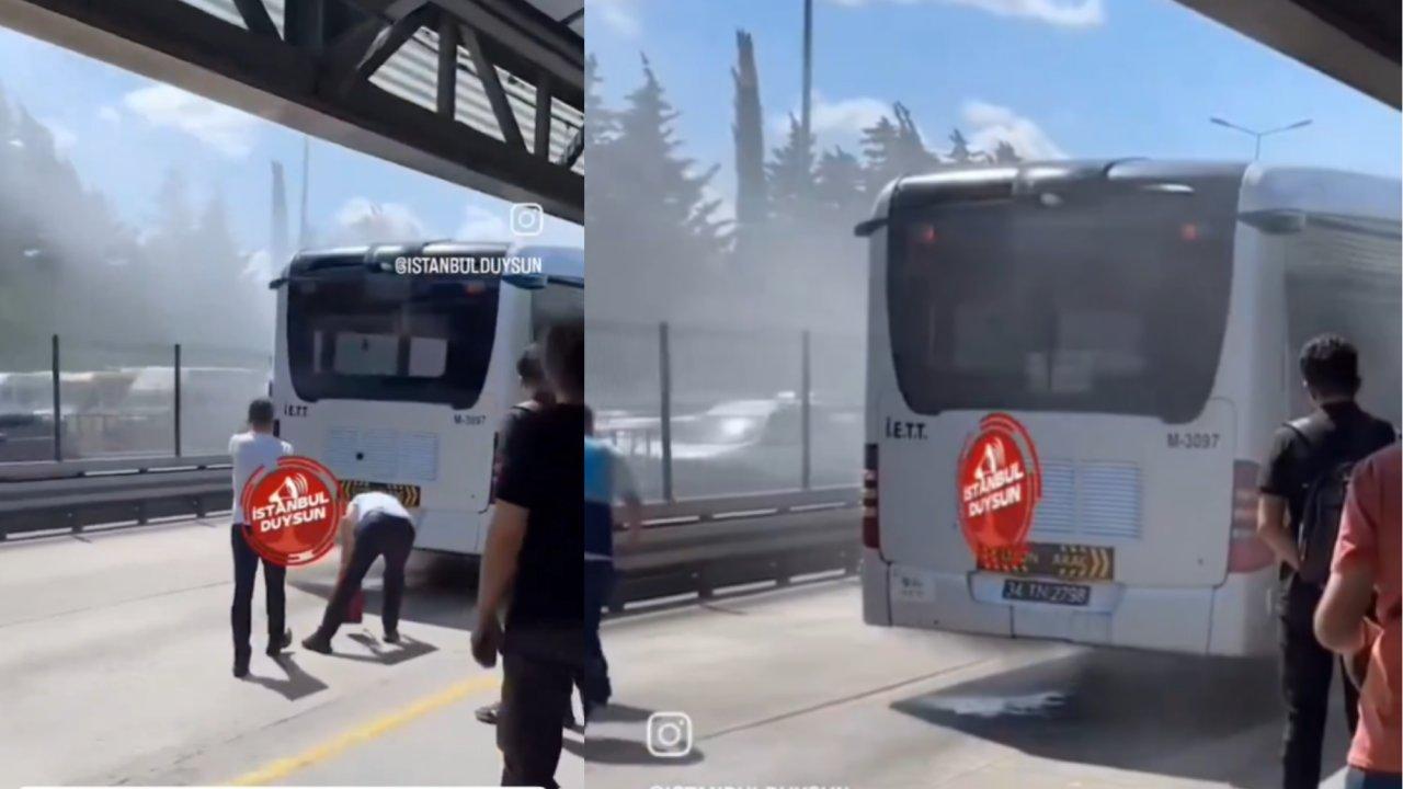 Avcılar'da metrobüs yangını! Yürekler ağza geldi