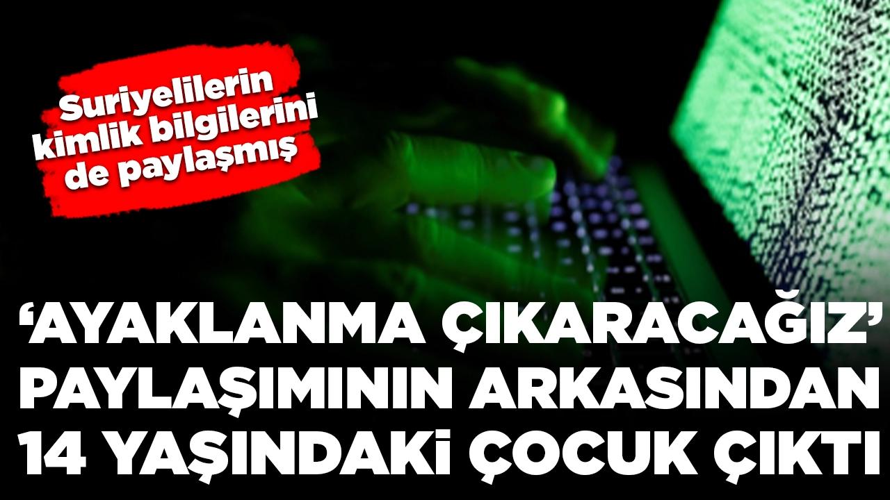 'Ayaklanma çıkaracağız' paylaşımının arkasından 14 yaşındaki çocuk çıktı: İçişleri Bakanlığı'ndan açıklama