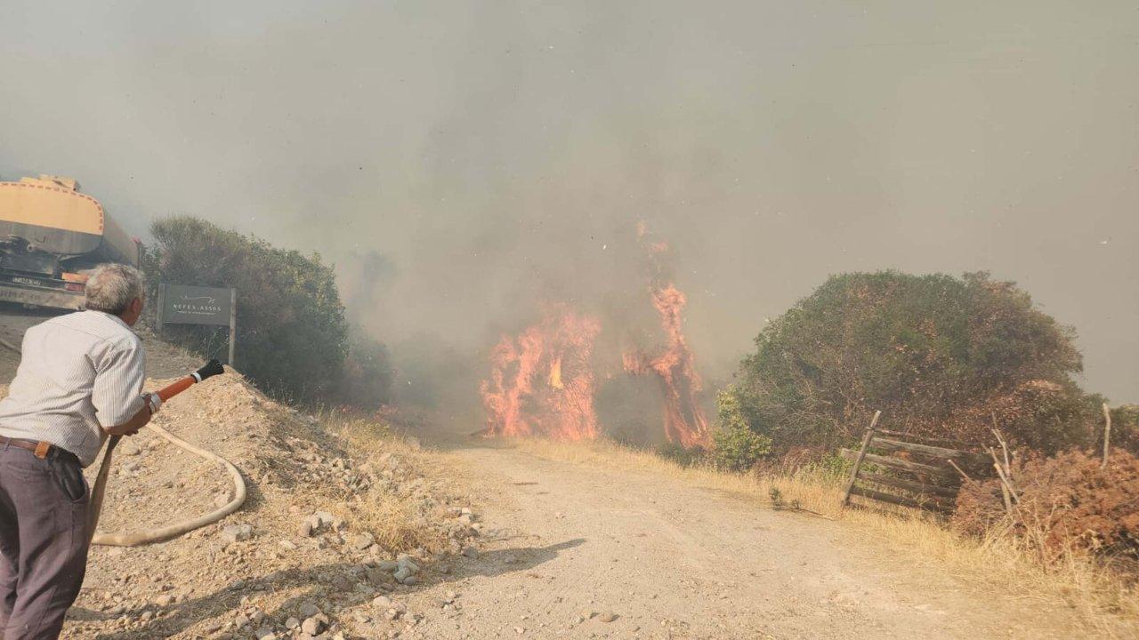 Çanakkale Ayvacık'taki yangında 14 saatin ardından kontrol altına alındı