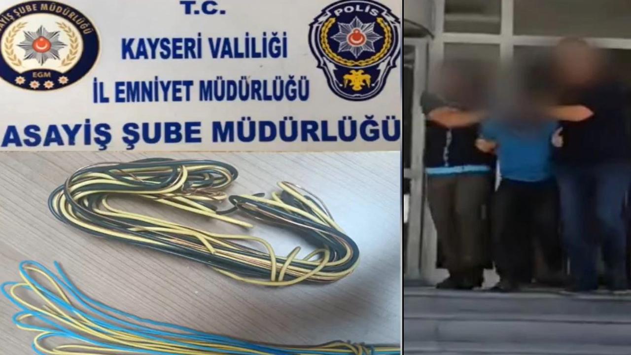 1 milyon TL'lik kablo hırsızlığı: Polis ekiplerince yakalandı