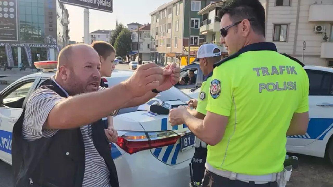 "Bana ceza yazmayın" diyen kasksız motosikletçinin pişkinliği şaşırttı: "Alo desem 10 kask gelir"