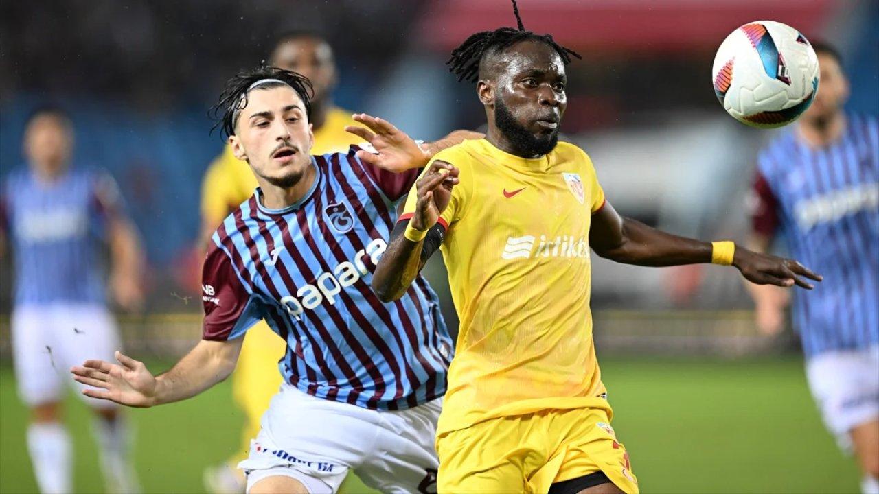 Trabzonspor kendi evinde Kayserispor ile 2-2 berabere kaldı