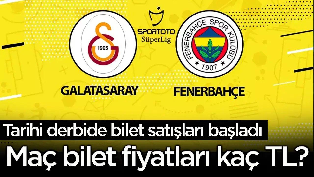 21 Eylül Fenerbahçe-Galatasaray derbi maçı biletleri satışa çıktı mı, biletler kaç lira?