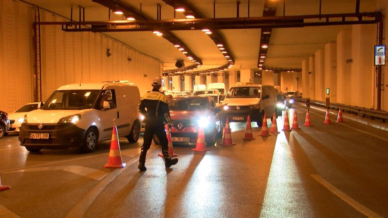 Çağlayan Tüneli'nde kaza: Kağıthane çıkışı trafiğe kapandı