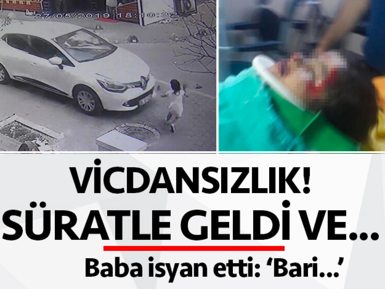 Küçük kıza çarpan vicdansız kaçtı!