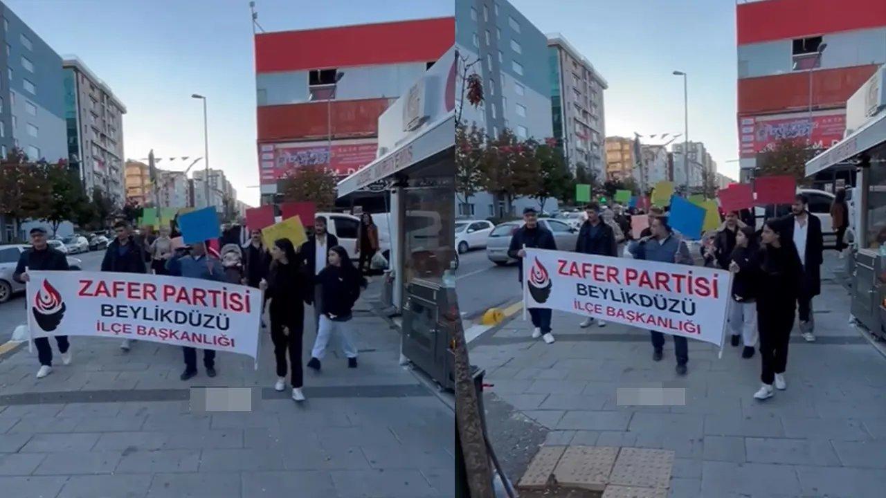 Beylikdüzü Zafer Partisi teşkilatı Yenidoğan Çetesi'ni protesto etti