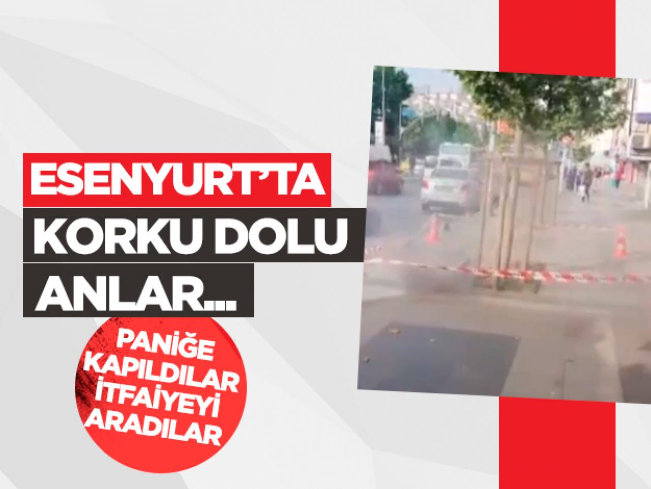 Esenyurt'ta yer altından çıkan dumanlar şoke etti!