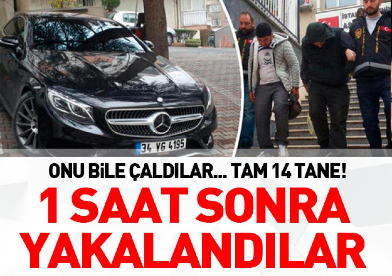 Kontak anahtarlarını bile çaldılar... 1 saat sonra yakalandılar