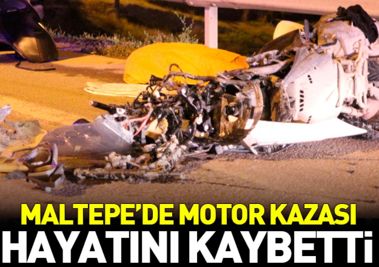 Maltepe'de trafik kazası, motosiklet sürücüsü öldü