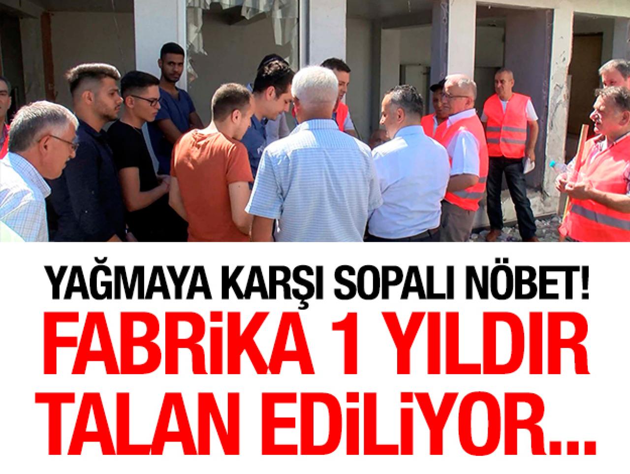 Yağmaya karşı sopalı nöbet