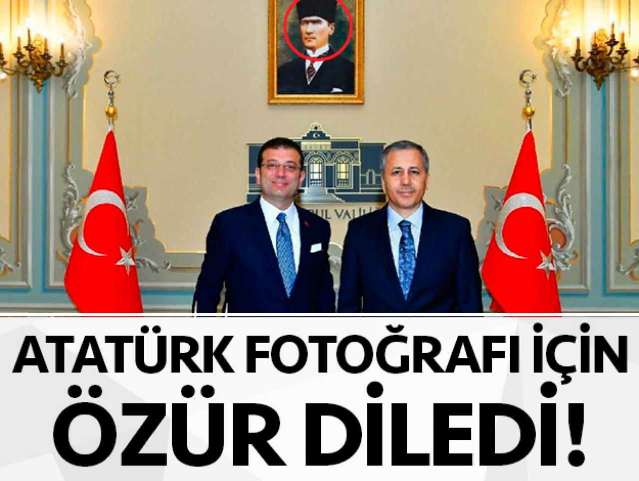 Atatürk fotoğrafı için özür dilendi