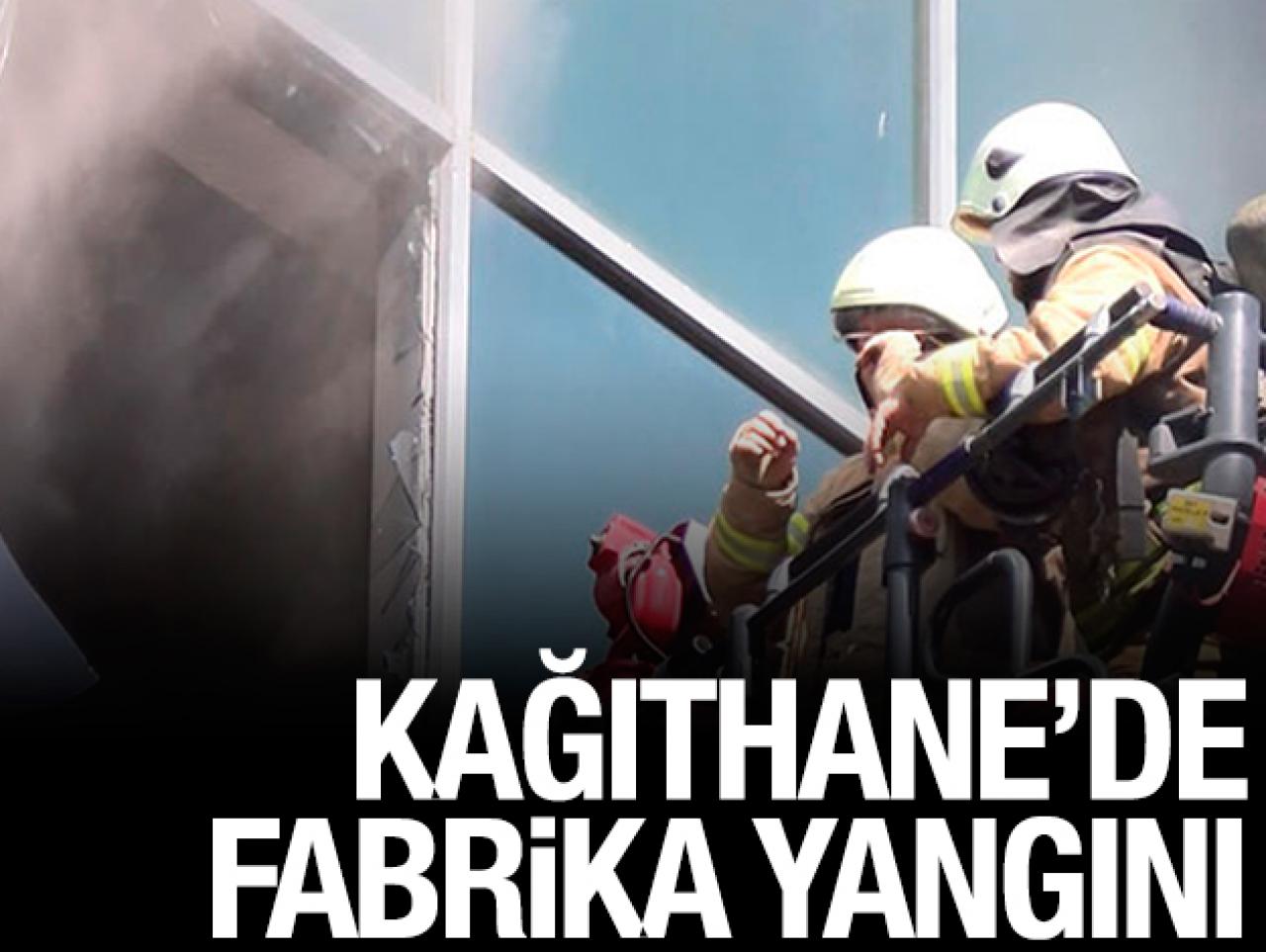 Kağıthane'deki fabrikada yangın