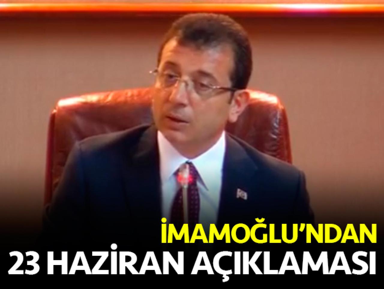 İmamoğlu'ndan ilk meclis toplantısında 23 Haziran mesajı