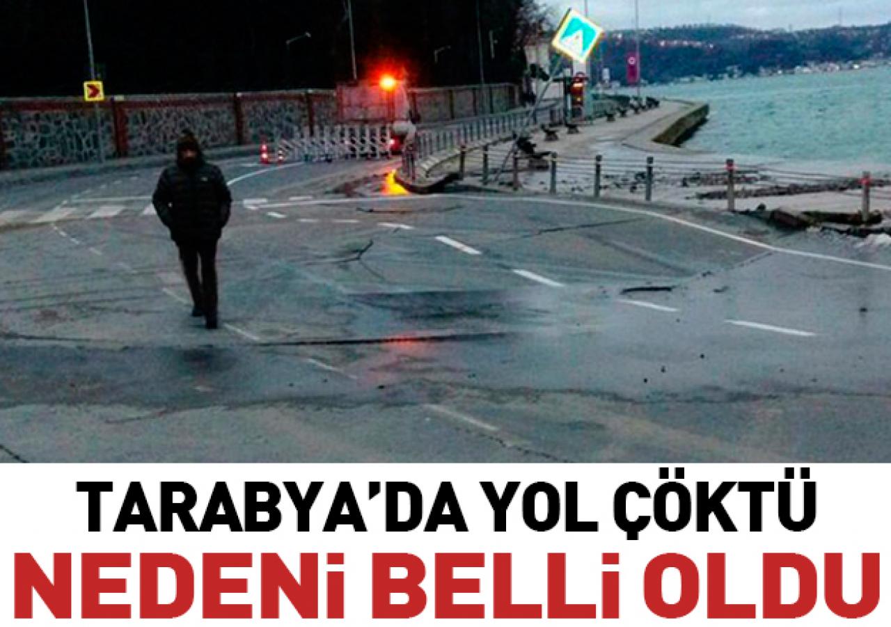 Tarabya'da yol çökmesi!