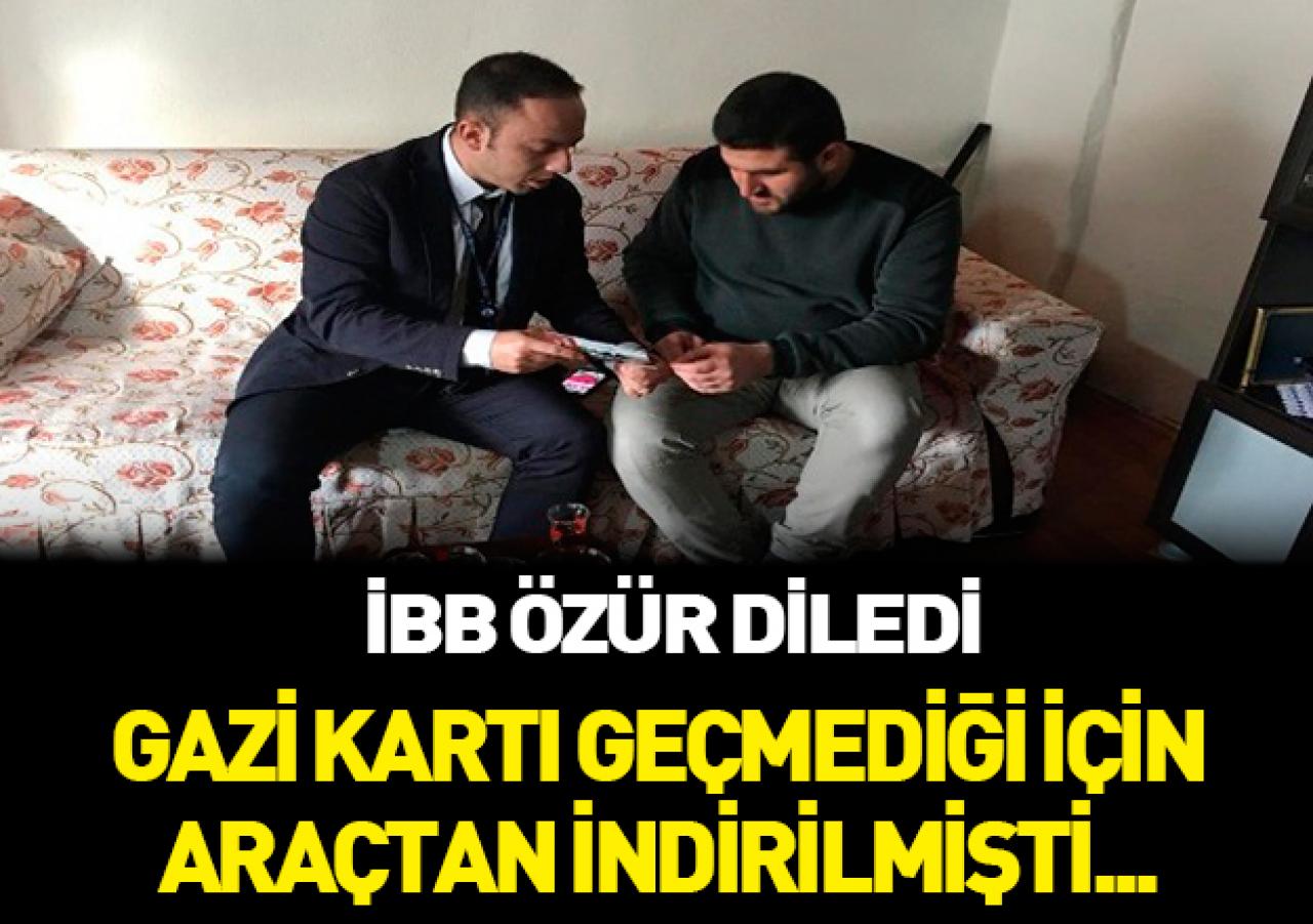 İBB gaziden özür diledi