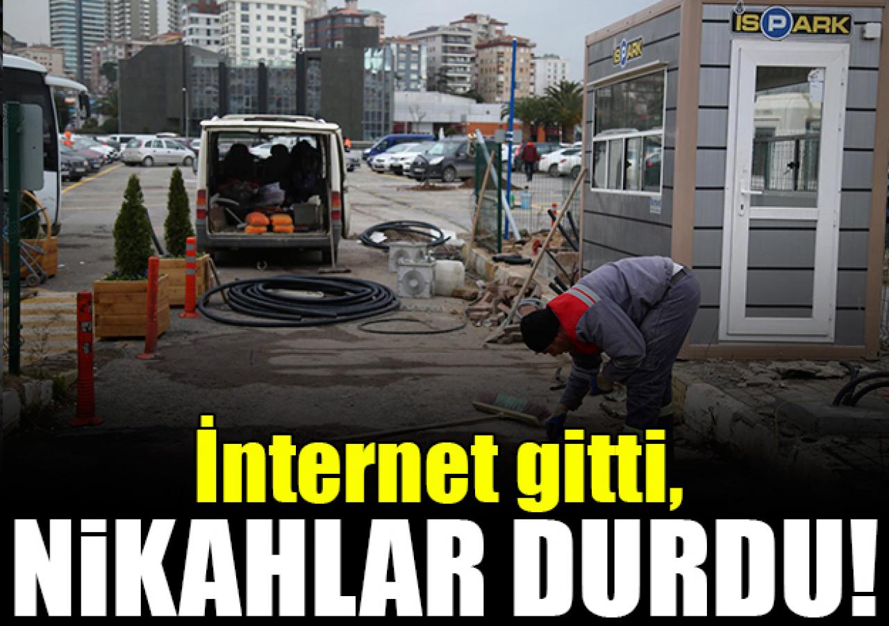 İnternet gitti nikahlar durdu