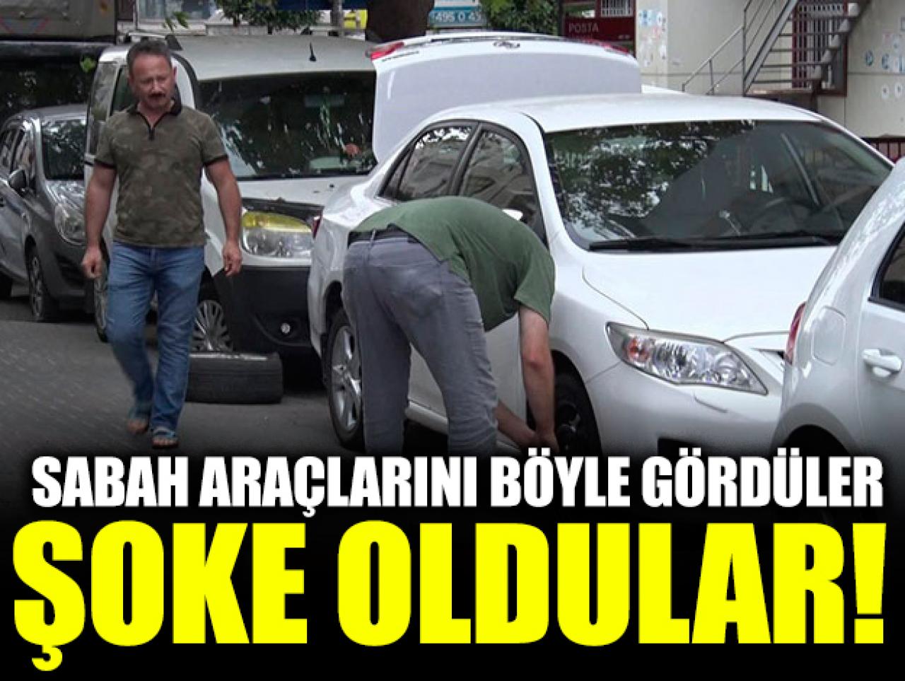 Güngören'de şoke eden olay! Lastikleri tek tek kestiler