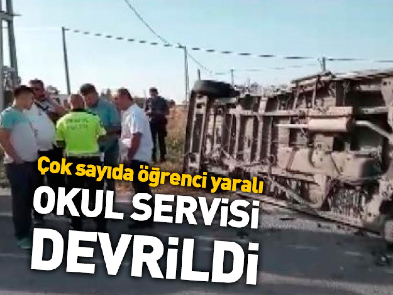 Beylikdüzü'nde okul servisi devrildi: Çok sayıda öğrenci yaralı