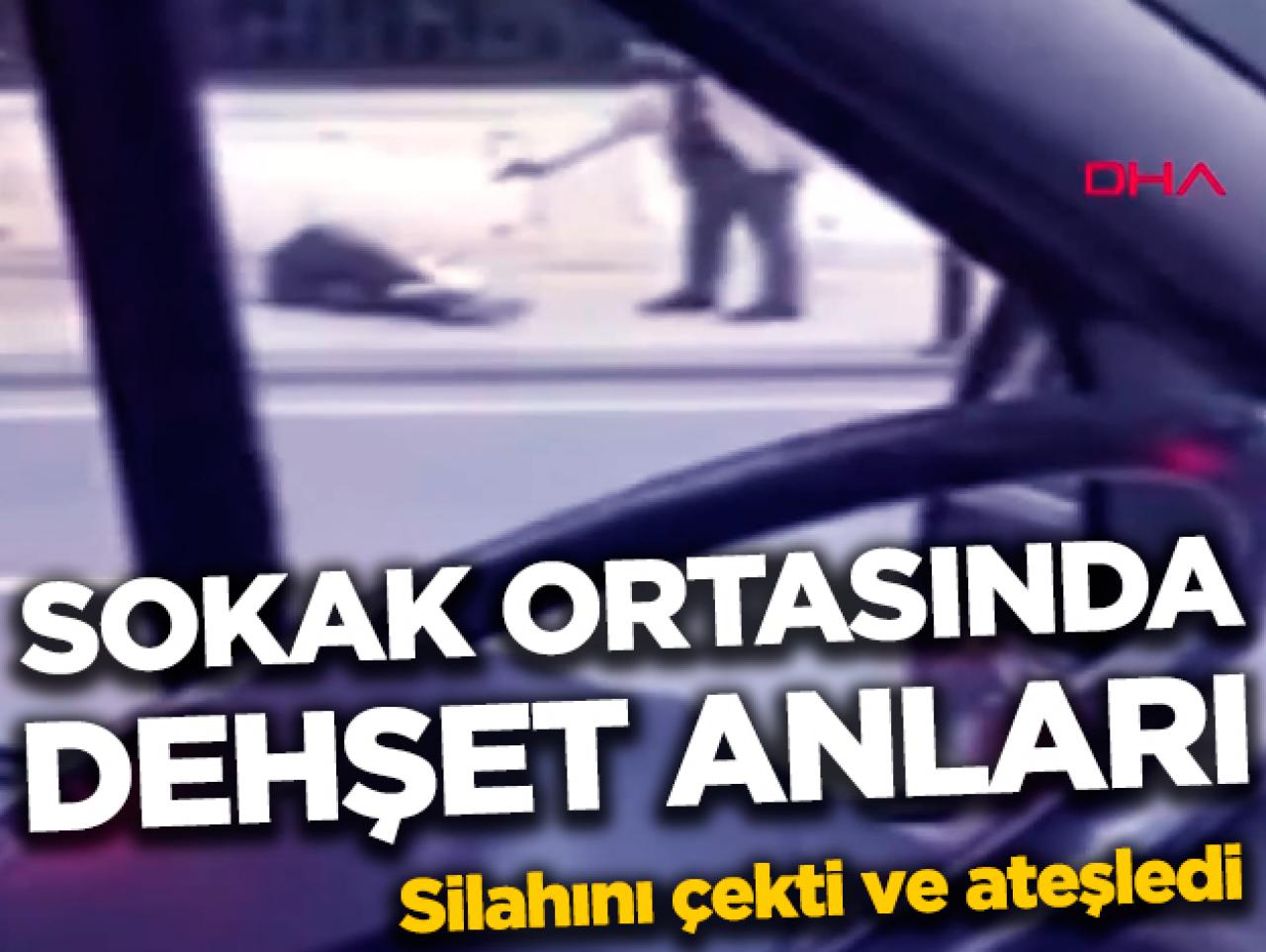 Sokak ortasında silahını çekti ve ateşledi! Dehşet anları...