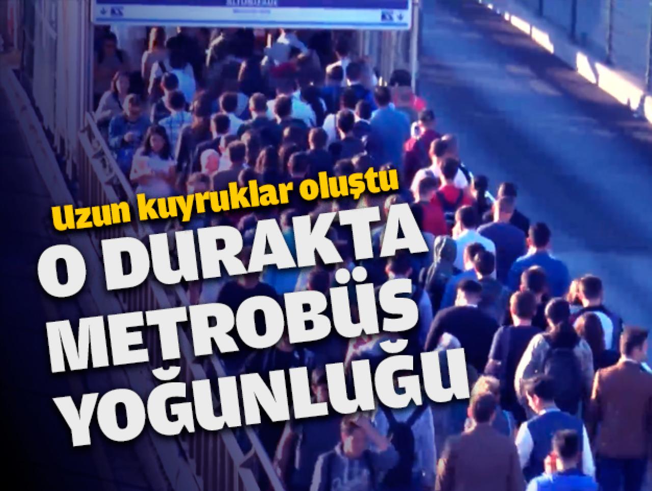 Altunizade metrobüs durağında yoğunluk