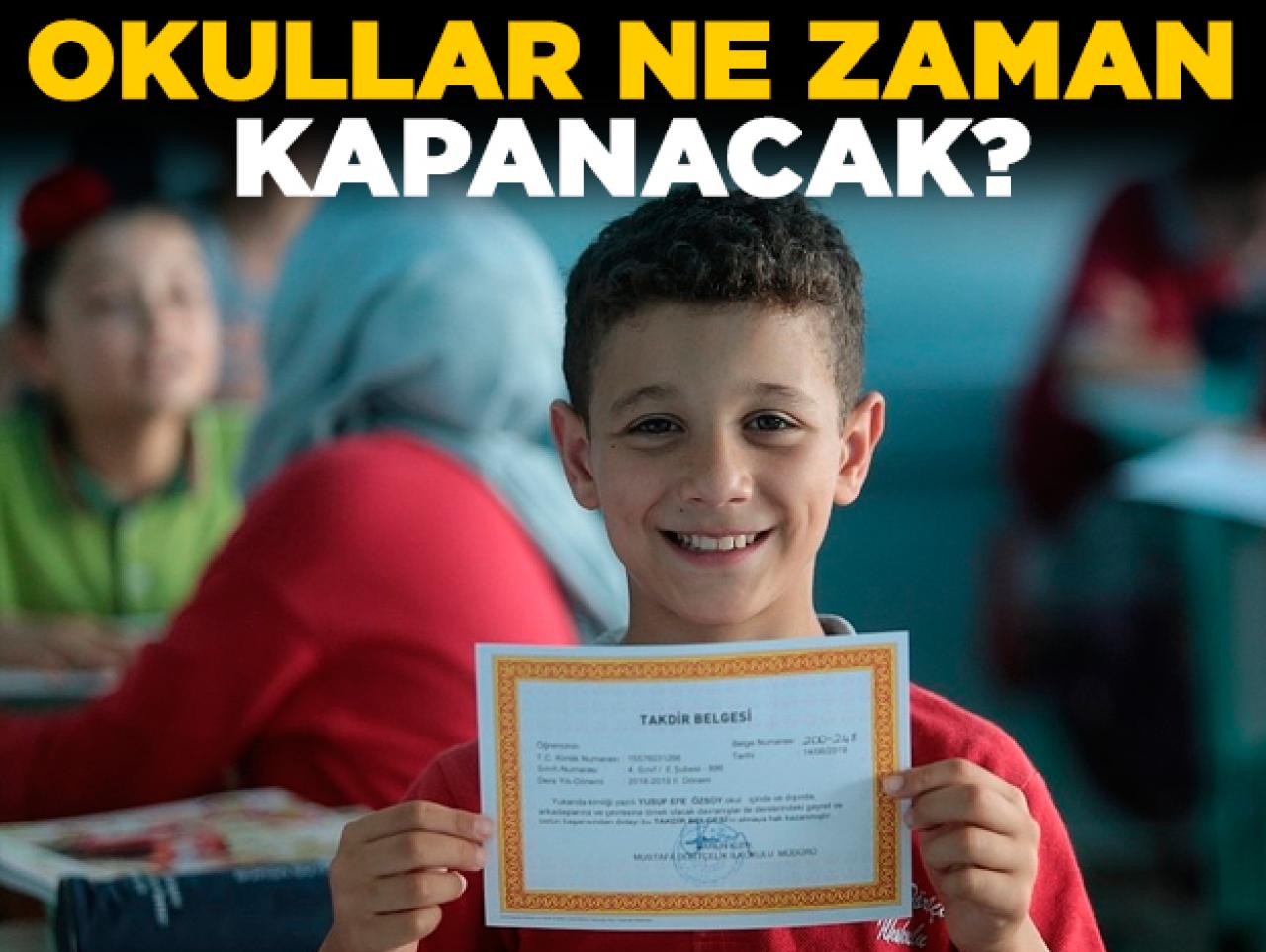 Okullar ne zaman kapanacak? İkinci dönem ne zaman başlayacak