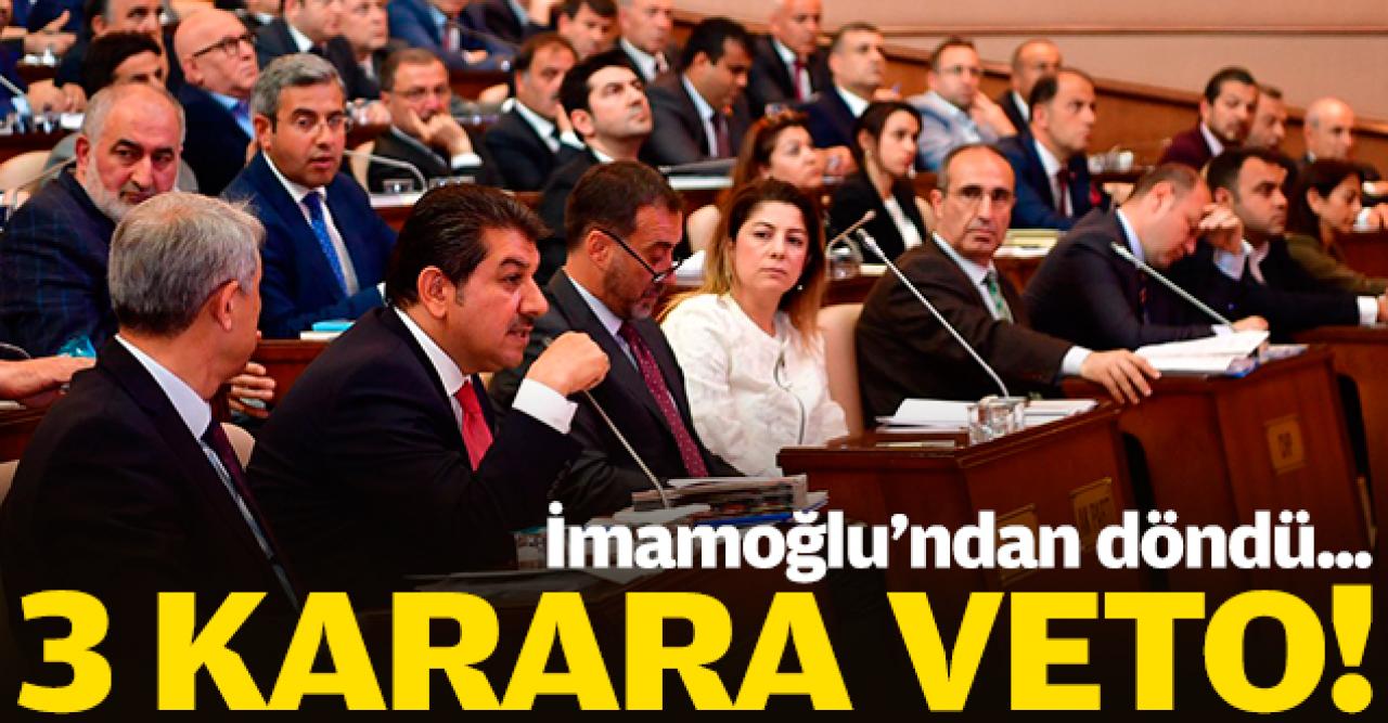 İBB Meclisi'de 3 karara veto