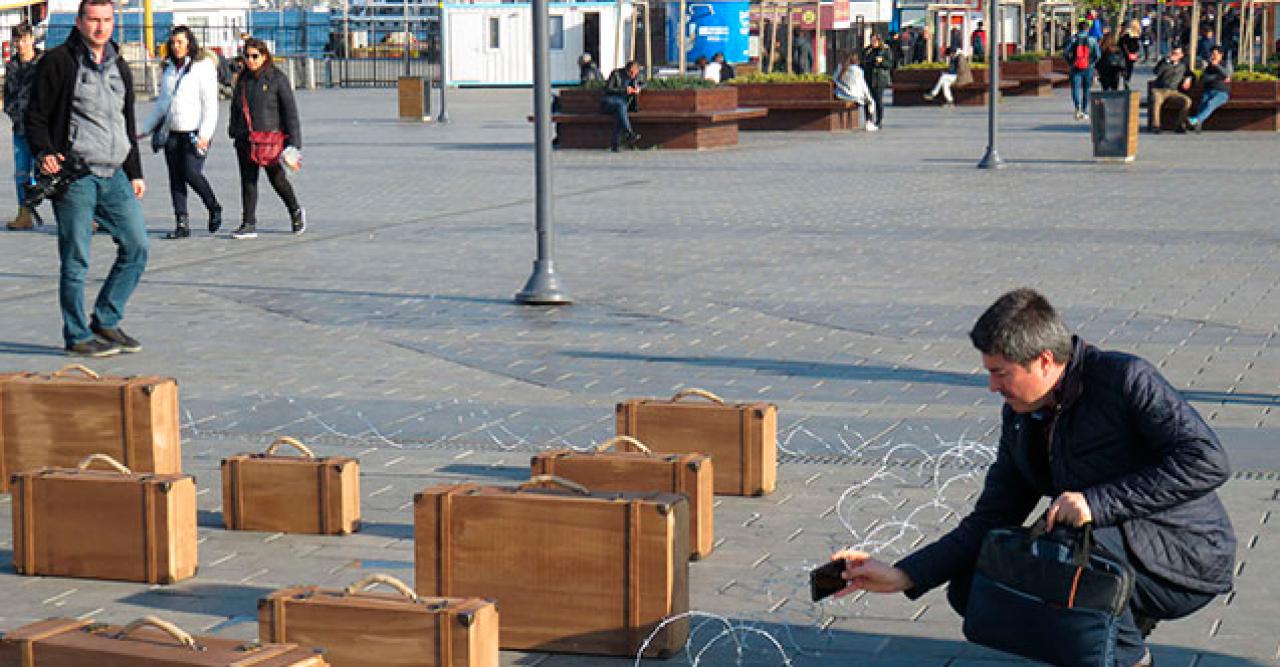 Üsküdar'da valizli etkinlik