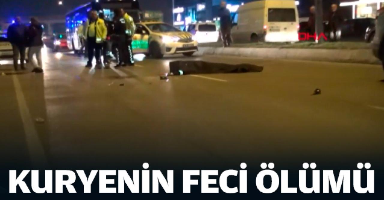 Motosikletli kuryenin feci ölümü!