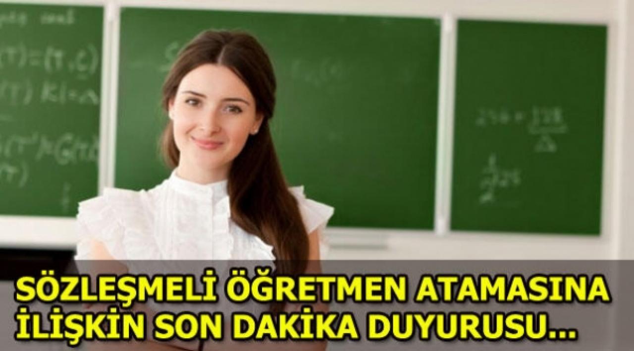 MEB'ten son dakika açıklaması! Sözleşmeli öğretmenlik için başvuru tarihi belli oldu!