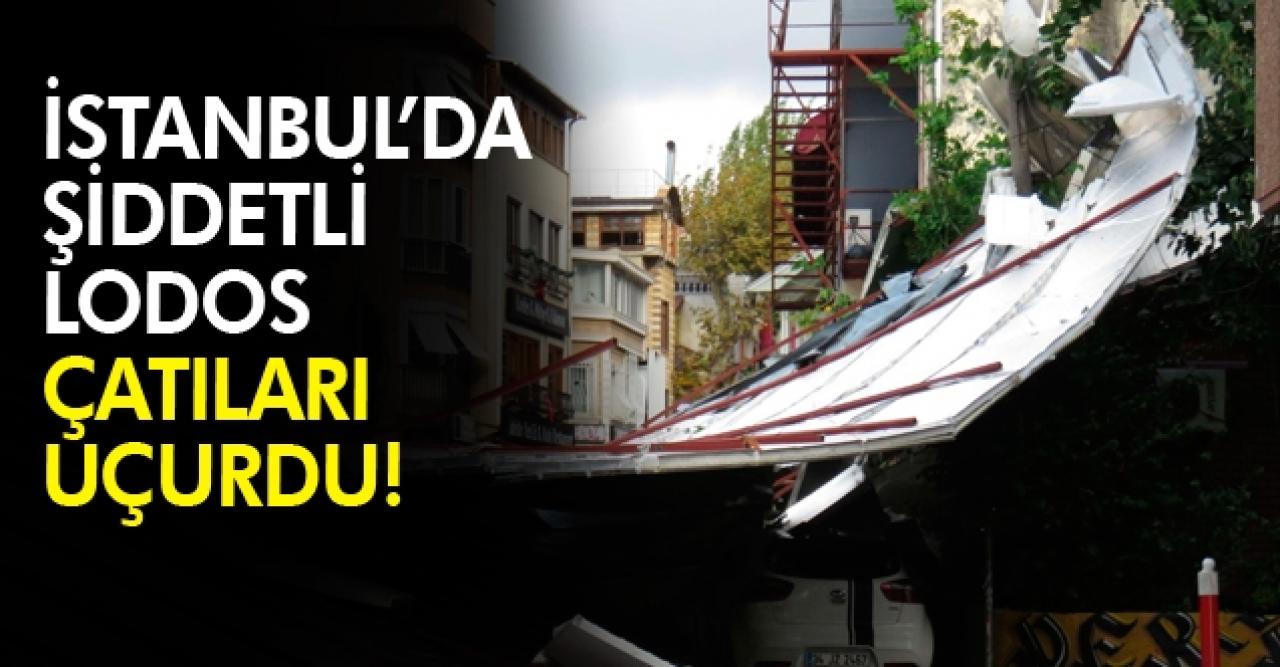 İstanbul'da şiddetli lodos çatıları uçurdu