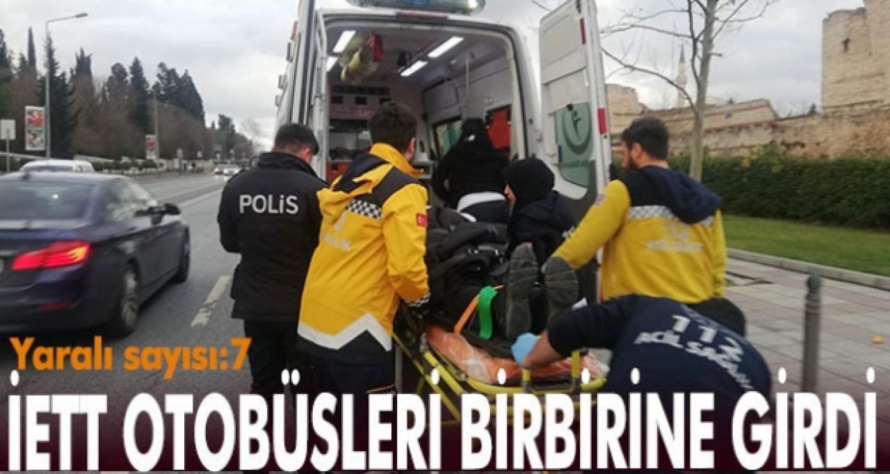 Son dakika... Zeytinburnu'nda İETT otobüsleri birbirine girdi!