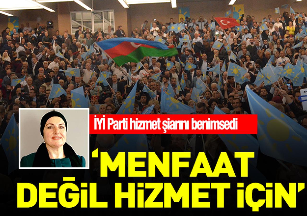 Menfaat değil hizmet için!