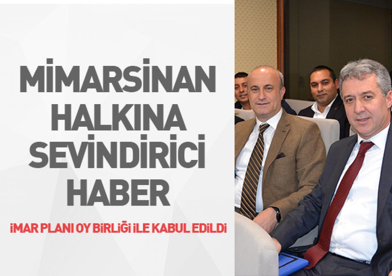 Mimarsinan sakinlerine sevindirici haber