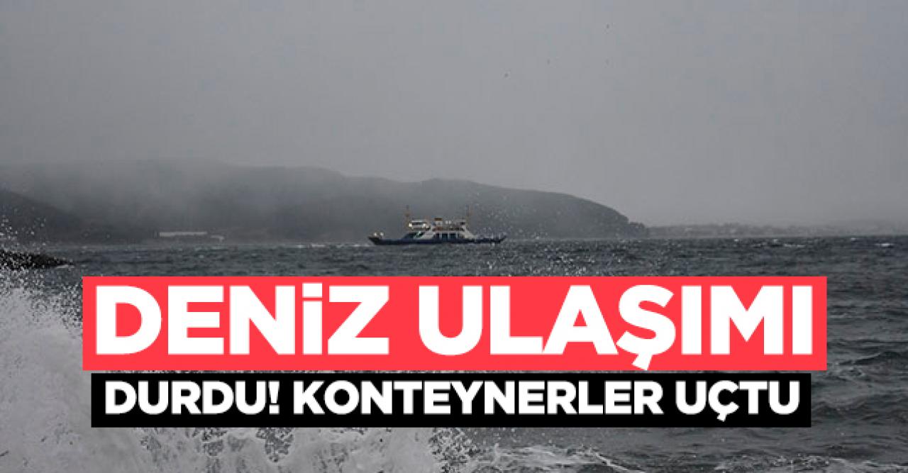 Deniz ulaşımı durdu! Konteynerler gemilerden denize uçtu