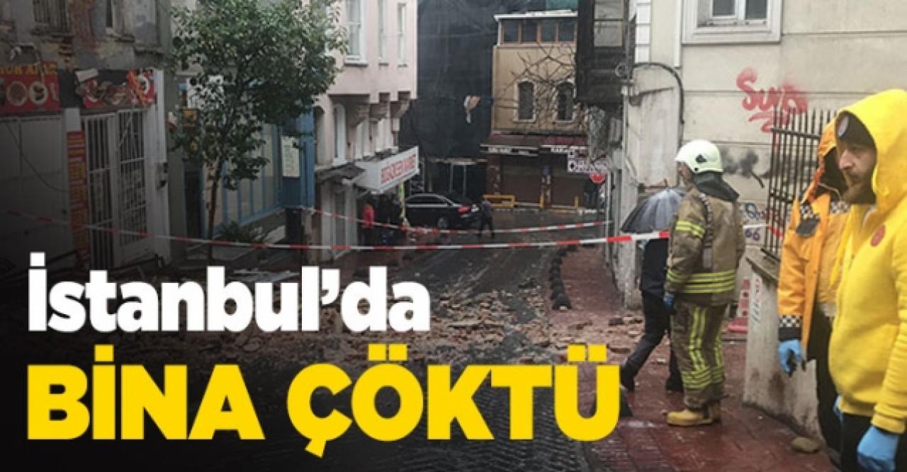 Beyoğlu'nda binada çökme