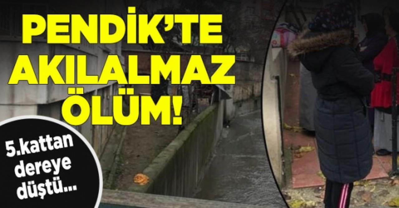 Genç kadın 5.kattan dereye düştü!