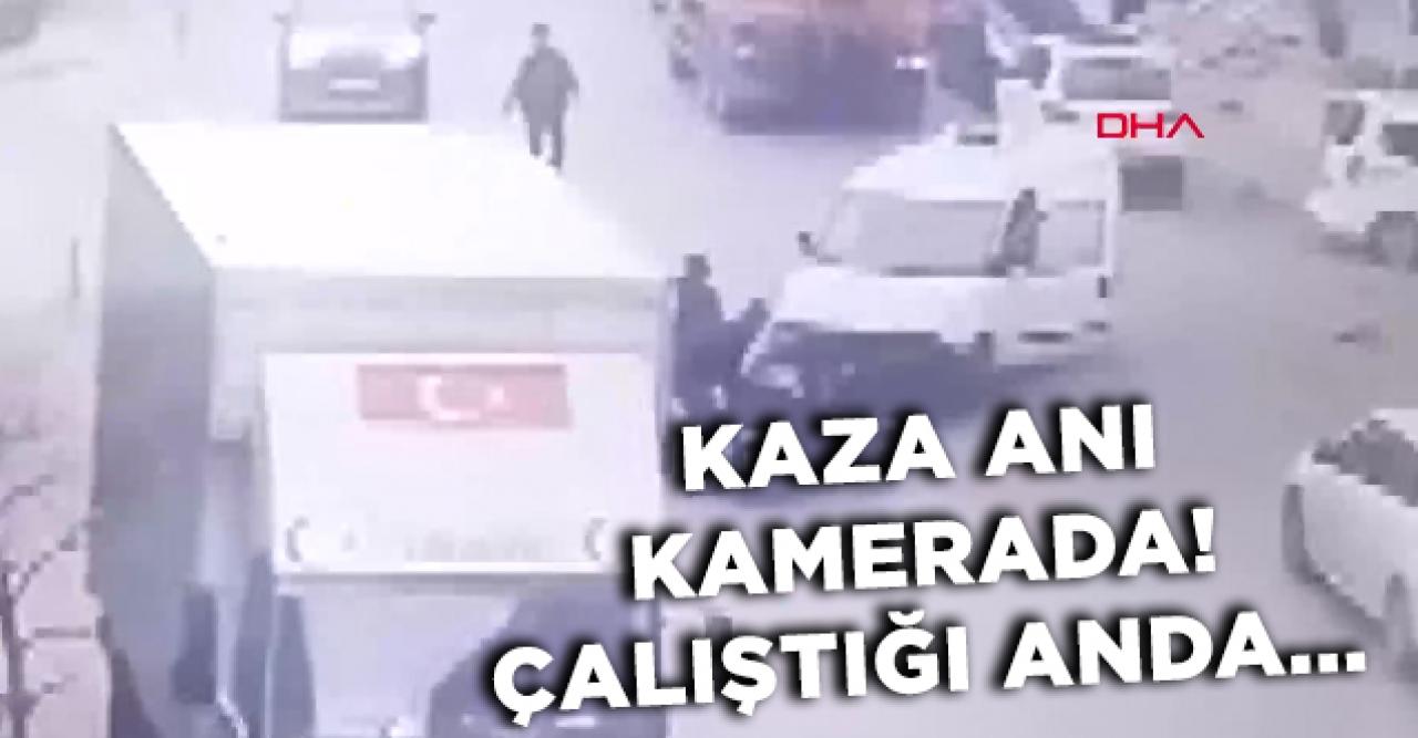 Belediye çalışanına araç çarptı