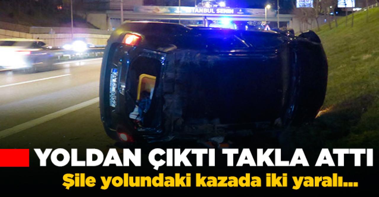 Yoldan çıkan araçla takla attılar: 2 yaralı