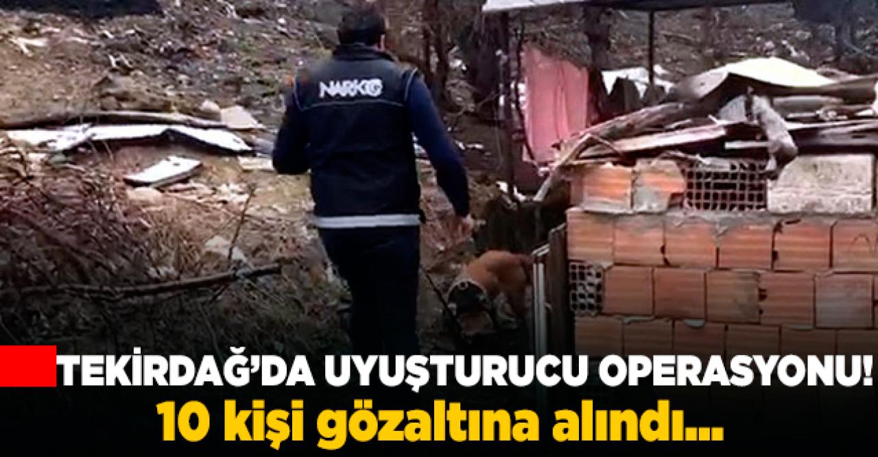 Tekirdağ'da uyuşturucu satıcılarına operasyon!