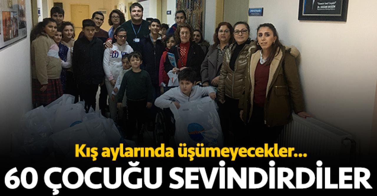 60 çocuğun yüzünü güldürdüler