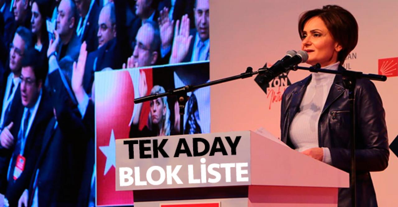 Tek aday blok liste