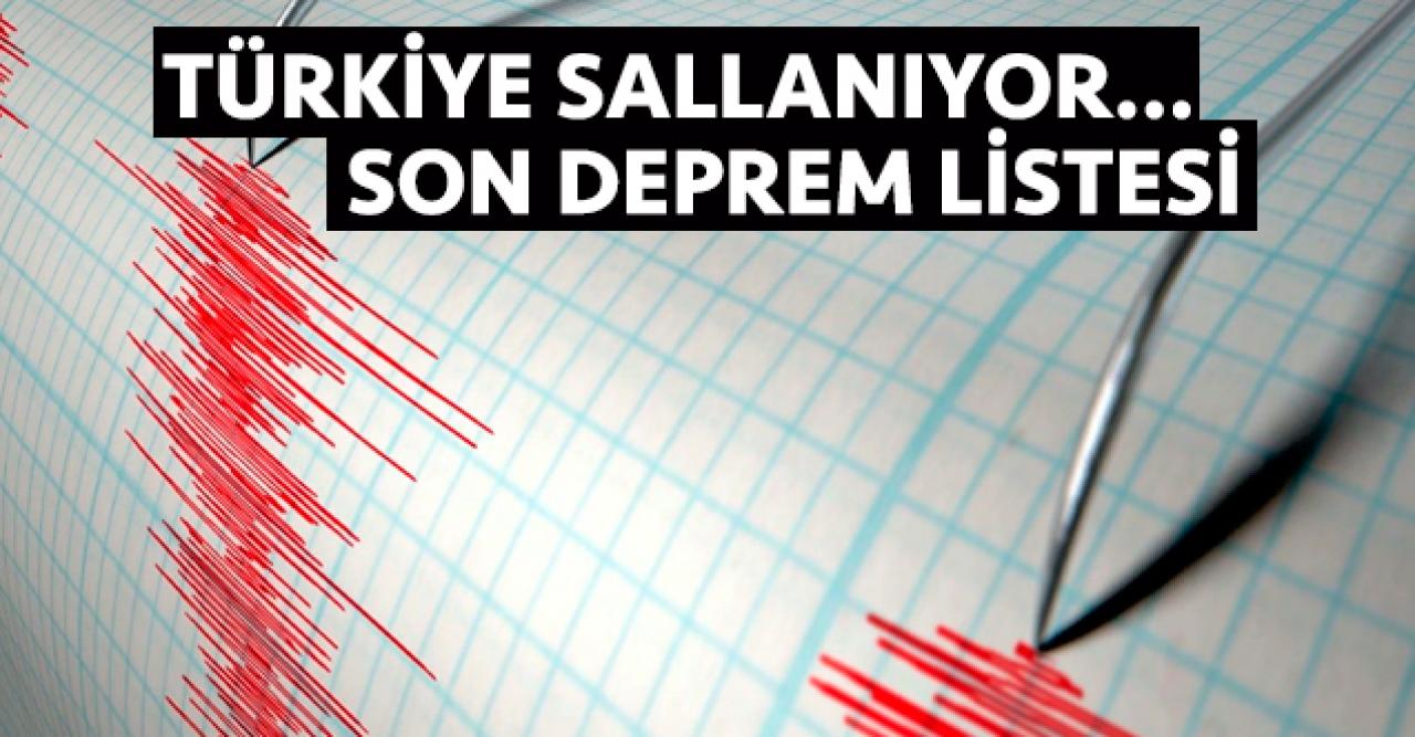 Deprem mi oldu? En son depremler listesi 11 Şubat Salı