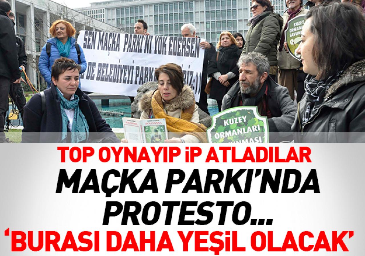 Top oynayıp ip atladılar