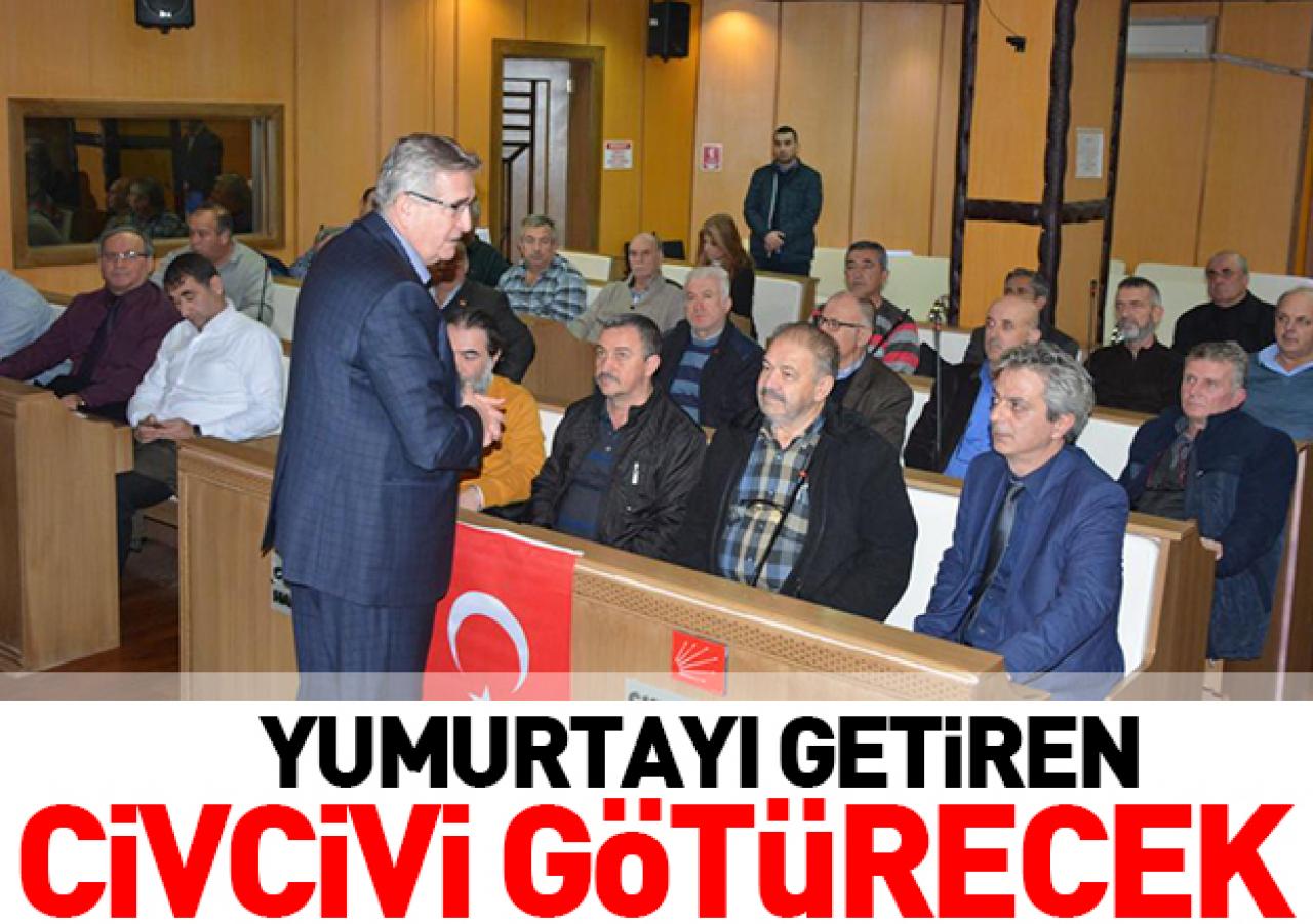 Yumurtayı getiren civcivi götürecek