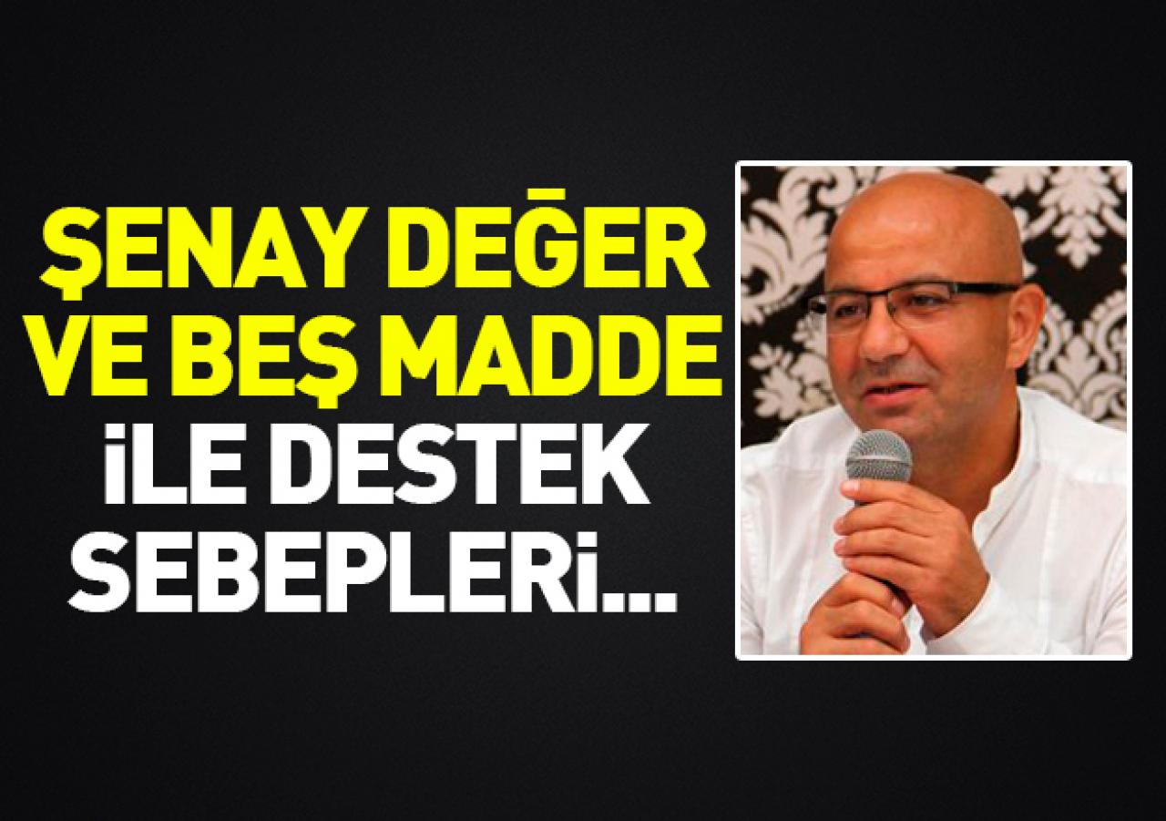 Şenay Değer ve Alatepe'ye desteğinde beş madde