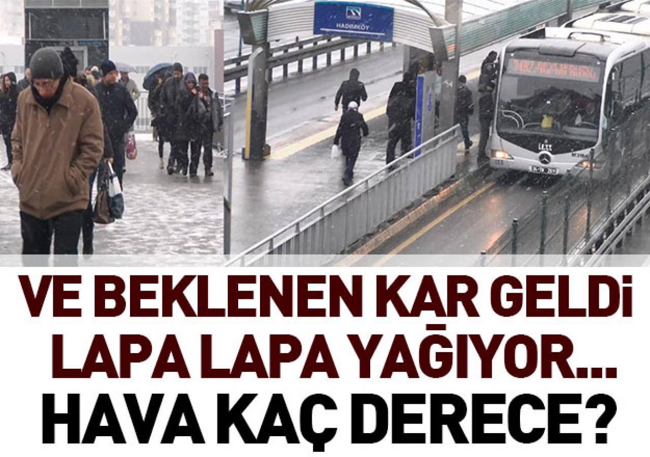 Kar sonunda İstanbul'a yağdı! Hava kaç derece