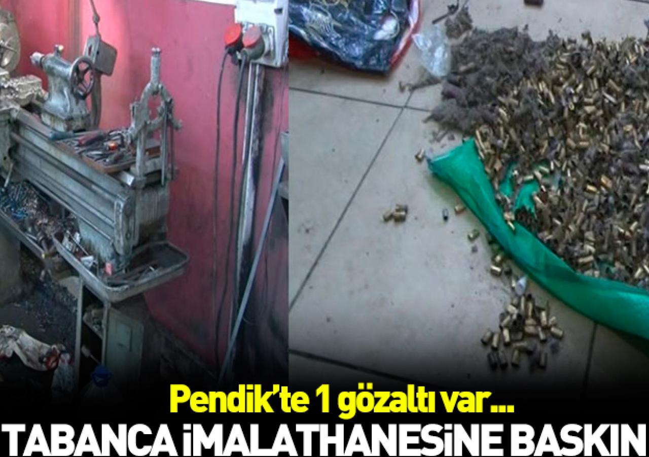 Pendik'te tabanca imalathanesine baskın