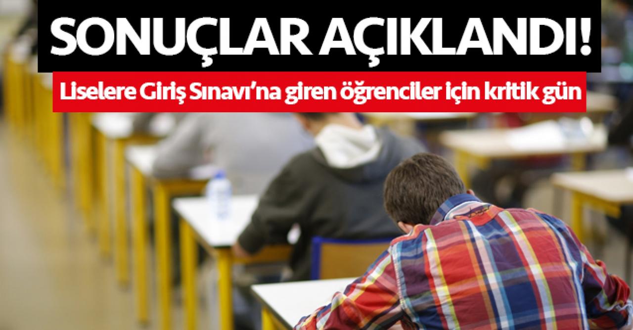 LGS yerleştirme sonuçları açıklandı