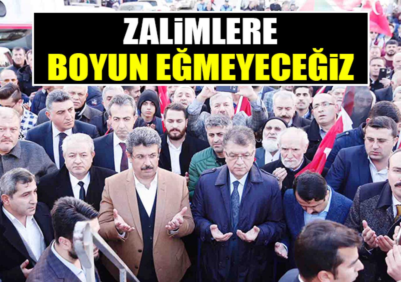 Zalimlere boyun eğmeyeceğiz