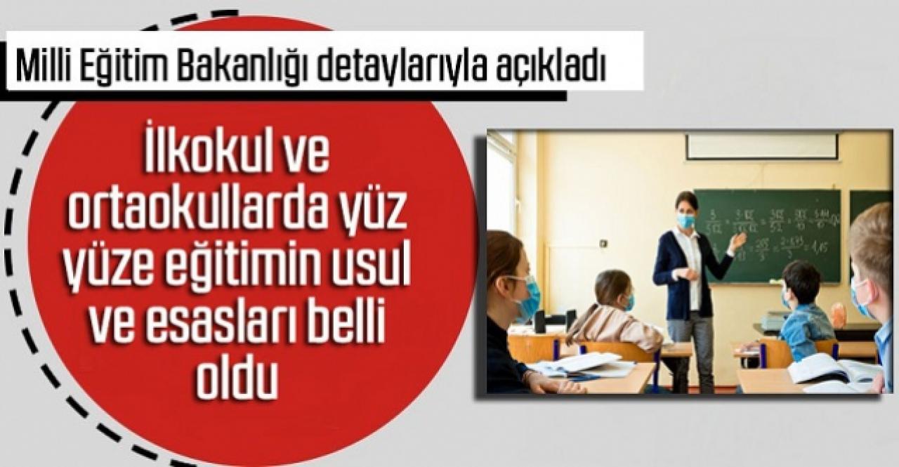 MEB, yüz yüze eğitimin usul ve esaslarını açıkladı